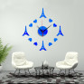 Ceas decorativ de perete, Turnul Eiffel, Oglinda acrilica, 40 cm, MC-077
