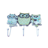 Cuier de de perete, Bufnite, 3 agatatori, 24 cm, 1044GX-1