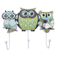 Cuier de de perete, Bufnite, 3 agatatori, 24 cm, 1044GX-1