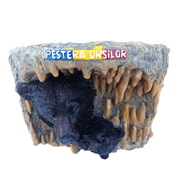 Aplica din rasina reprezentand ursi, Pestera Ursilor, 27 cm, 1180X
