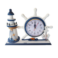 Ceas decorativ, Timona cu far, Albastru, 26 cm, K919A
