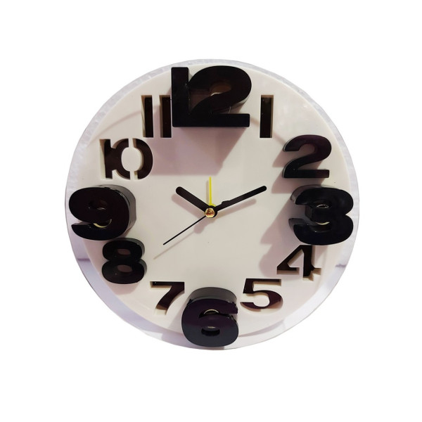 Ceas de masa, 3D, Alb, 15 cm, LY1174-1