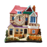 Ceas de masa Casuta, Multicolor, 18 cm, XM108642