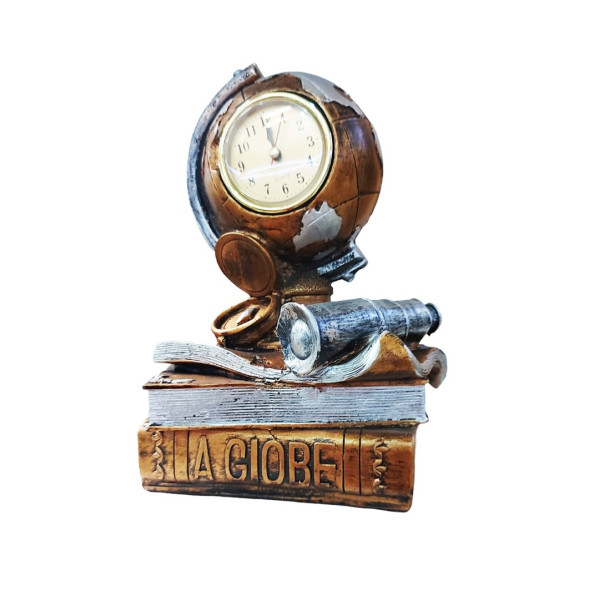 Ceas de masa, Glob pamantesc pe carte, Maro, 25 cm, FM04919