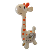 Ceas de masa in forma de Girafa, Crem, 23 cm, 1484GG-3