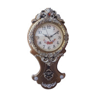 Ceas de perete cu pendul, Flowers, Silentios, 70 cm,  T2503-2