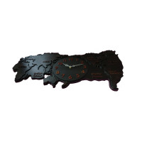 Ceas de perete in forma de harta,78 cm, Negru, RC8456AB