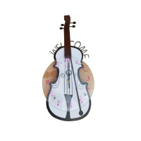 Ceas de perete, In forma de vioara, 60 cm,  M20119