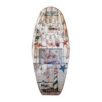 Ceas de perete Maritim cu Poza, Multicolor, 46 cm, LK-349V2