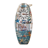 Ceas de perete Maritim cu Poza, Multicolor, 46 cm, LK-349V3