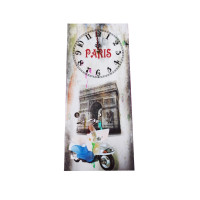 Ceas de perete, Paris Arcul de Triumf, Canvas, 55 cm,  JFZ2742