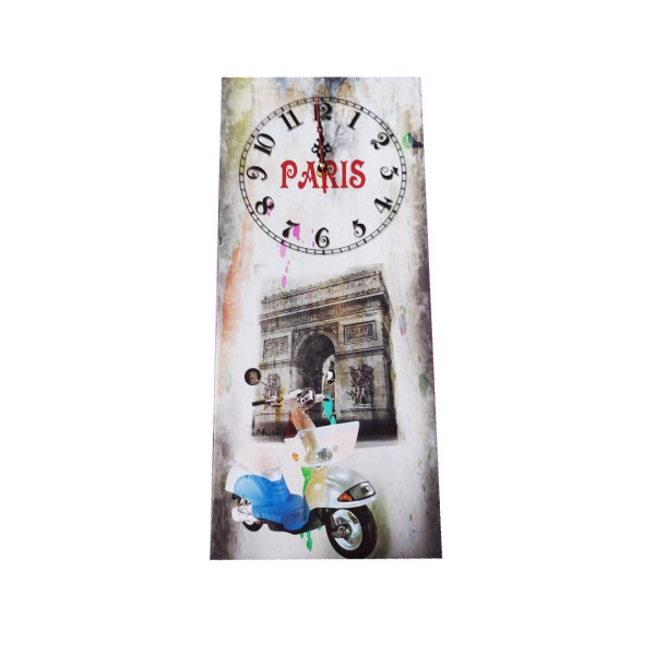 Ceas de perete, Paris Arcul de Triumf, Canvas, 55 cm,  JFZ2742