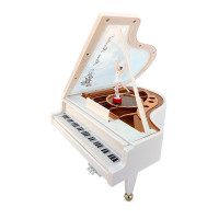 Cutie muzicala, cu cheita, in forma de pian cu cheita, 20 cm, 1482G