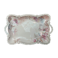 Fructiera platou cu flori, Roz, 42 cm, MK106