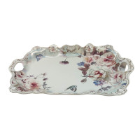 Fructiera platou cu flori, Roz, 42 cm, MK110