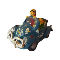 Masinuta decorativa, Albastru, 14 cm, 381-1DX