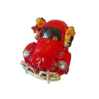 Masinuta decorativa, Rosu, 14 cm, 381-3DX