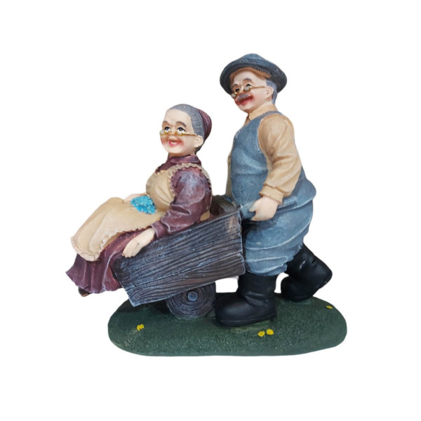 Mos si baba cu roaba, Gri, 13 cm, JJ2427