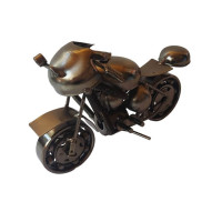 Motocicleta decorativa, Din metal, Negru, 17 cm, 356-3D