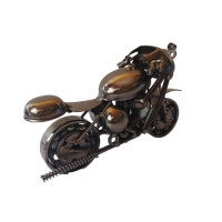 Motocicleta decorativa, Din metal, Negru, 17 cm, 356-3D