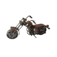 Motocicleta decorativa, Din metal, Negru, 20 cm, 356MD