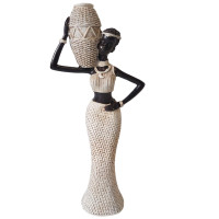Ornament decorativ, Africana, Alb, 28 cm, XC222321