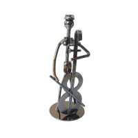 Ornament decorativ, Muzicant din metal, Nergu, 13 cm, 356XD