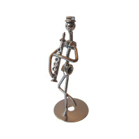 Ornament decorativ, Muzicant din metal, Nergu, 13 cm, 356XD