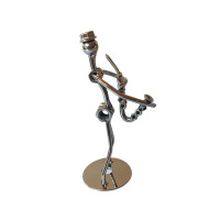 Ornament decorativ, Muzicant din metal, Nergu, 13 cm, 356XD-3