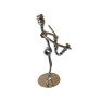 Ornament decorativ, Muzicant din metal, Nergu, 13 cm, 356XD-3