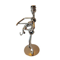 Ornament decorativ, Muzicant din metal, Nergu, 13 cm, 356XD-4
