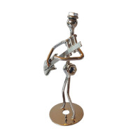 Ornament decorativ, Muzicant din metal, Nergu, 13 cm, 356XD-6