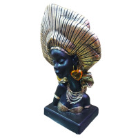 Statueta Decorativa, Africana, Auriu, 26 cm, 222318GE