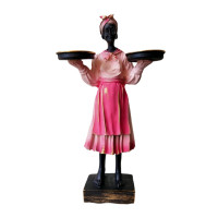 Statueta decorativa, Africa, Roz, 30 cm, DVCM16R