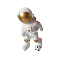 Statueta decorativa, Astronaut fotbalist, 26 cm, BJ1737C