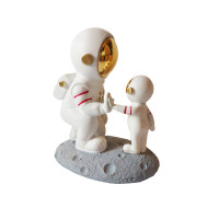 Statueta decorativa, Astronaut pe asteroid, 19 cm, PD2224D