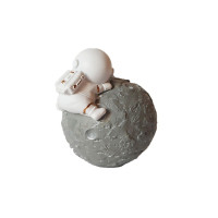 Statueta decorativa, Astronaut pe asteroid, 6 cm, DY2139-7B