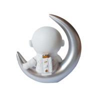 Statueta decorativa, Astronaut pe luna, 12 cm, DY2020-5B