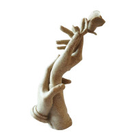 Statueta decorativa, Atingerea Dragostei, Crem, 28 cm, GXL021