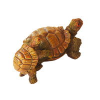 Statueta decorativa, Broasca cu pui, Maro, 18 cm, DVR0998