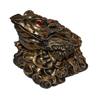 Statueta decorativa, Broasca Feng Shui, Bronz, 18 cm, DVRI008