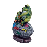 Statueta decorativa, Broscute Welcome, Multicolor, 29 cm, DV79-9