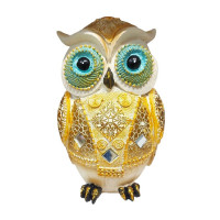 Statueta decorativa, Bufnita, Galben, 18 cm, 1025DD1