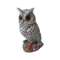 Statueta decorativa, Bufnita, Gri, 18 cm, MI37