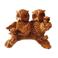 Statueta decorativa, Bufnite, Maro, 14 cm, 33286MB