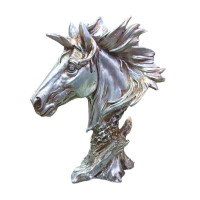 Statueta Decorativa, Bust Cal, Argintiu, 25 cm, DO22X