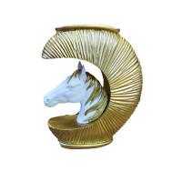 Statueta decorativa Cal, Auriu, 20 cm, 091407-2C