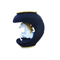 Statueta decorativa Cal, Negru, 20 cm, 091407C