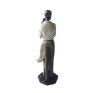 Statueta decorativa, Cuplu de Indragostiti, Argintiu, 21 cm, GXL009