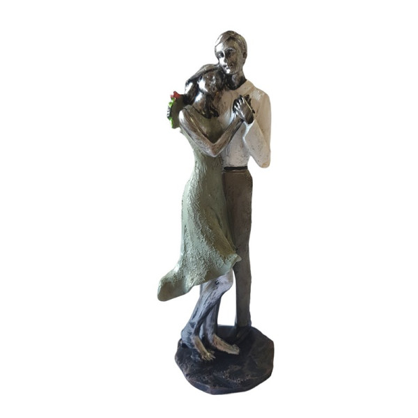 Statueta decorativa, Cuplu de Indragostiti, Multicolor, 21 cm, GXL007